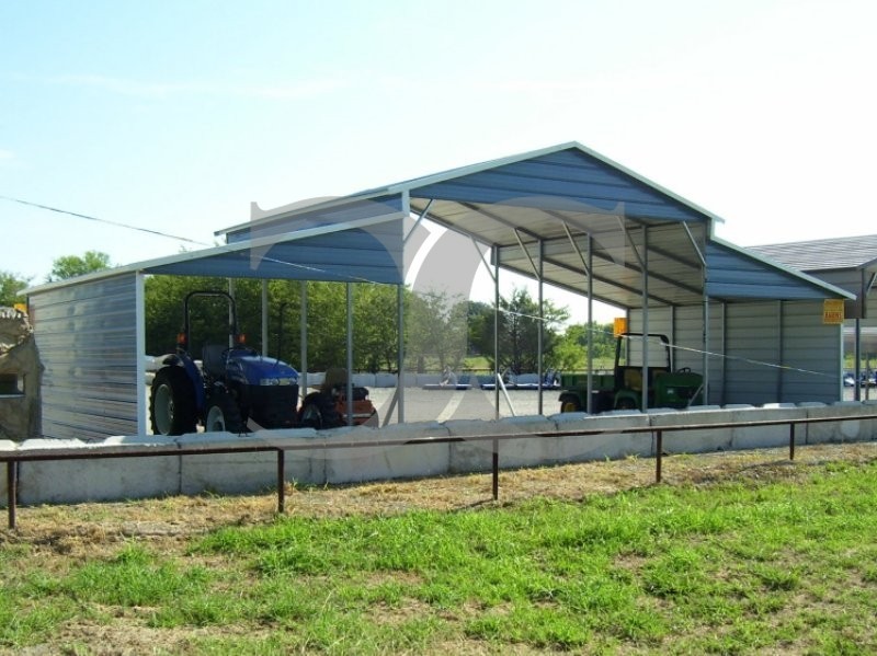 Carolina Metal Barn | Boxed Eave Roof | 42W x 21L x 12H | Raised Center Carolina Metal Barn | Boxed Eave Roof | 42W x 21L x 12H | Raised Center