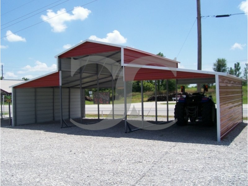 Carolina Metal Barn | Boxed Eave Roof | 36W x 21L x 12H | Raised Center Section Carolina Metal Barn | Boxed Eave Roof | 36W x 21L x 12H | Raised Center Section