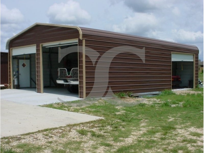 Garage | Regular Roof | 22W x 31L x 8H | 2-Car Metal Garage Garage | Regular Roof | 22W x 31L x 8H | 2-Car Metal Garage