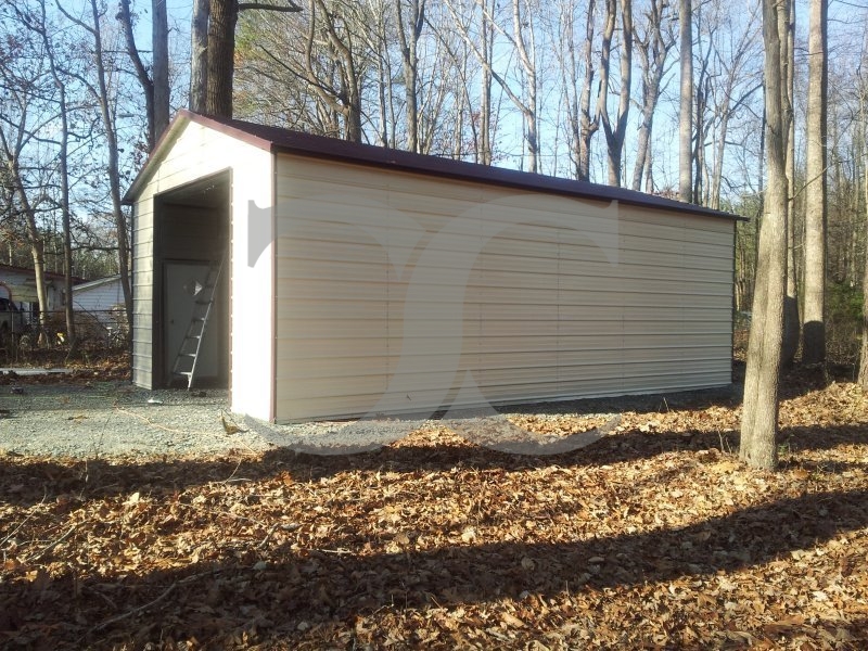 Garage | Boxed Eave Roof | 18W x 31L x 8H | Single Car Garage Garage | Boxed Eave Roof | 18W x 31L x 8H | Single Car Garage