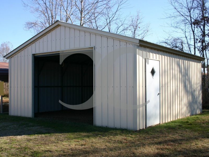 Garage | Vertical Roof | 18W x 21L x 7H | Single Car Garage | Vertical Roof | 18W x 21L x 7H | Single Car