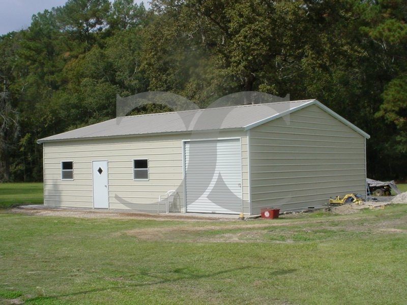 Steel Shop Building | Vertical Roof | 24W x 36L x 9H | Workshop Steel Shop Building | Vertical Roof | 24W x 36L x 9H | Workshop