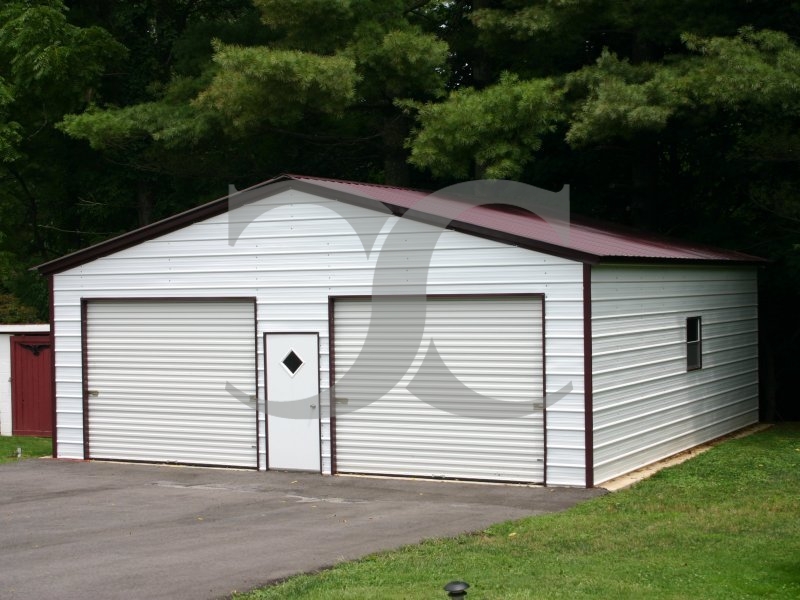 2-Car Garage | Vertical Roof | 24W x 31L x 9H | Metal Garage 2-Car Garage | Vertical Roof | 24W x 31L x 9H | Metal Garage