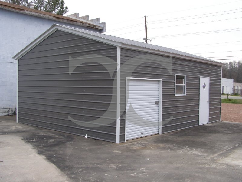 Metal Garage | Vertical Roof | 20W x 26L x 8H | Metal Building Metal Garage | Vertical Roof | 20W x 26L x 8H | Metal Building