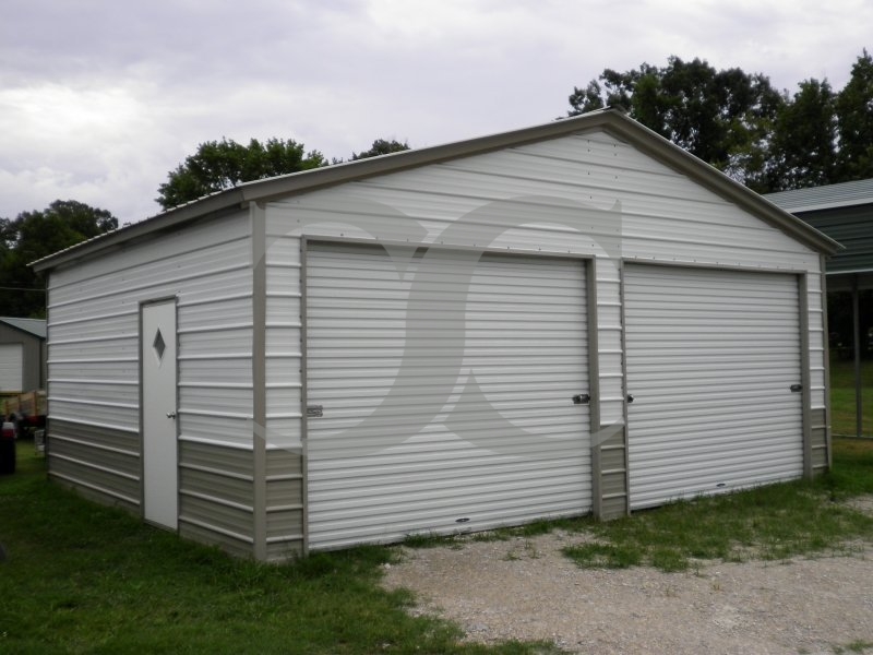 Garage Building | Vertical Roof | 22W x 21L x 9H | 2-Cars Garage Building | Vertical Roof | 22W x 21L x 9H | 2-Cars