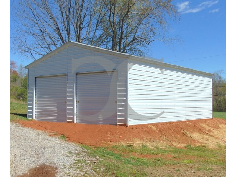2-Car All-Steel Garage | Vertical Roof | 22W x 31L x 9H | Metal Garage 2-Car All-Steel Garage | Vertical Roof | 22W x 31L x 9H | Metal Garage