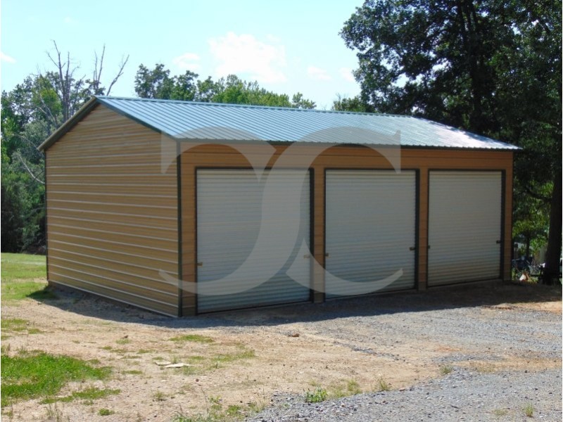 Metal Garage Structure | Vertical Roof | 24W x 36L x 12H | Steel Garage Metal Garage Structure | Vertical Roof | 24W x 36L x 12H | Steel Garage