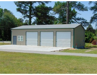 Steel Garage Workshop | Vertical Roof | 30W x 61L x 12H | Certified